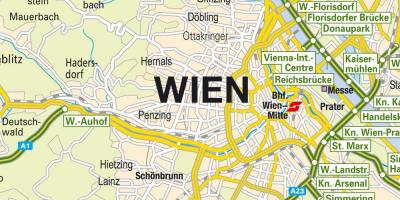 Χάρτης που δείχνει τη Βιέννη