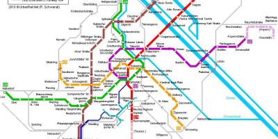 Βιέννη χάρτη του μετρό hauptbahnhof