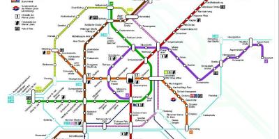 Σταθμό του μετρό της βιέννης χάρτης