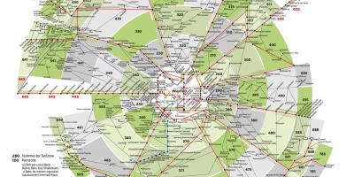 Χάρτης του μετρό της Βιέννης ζώνη 100