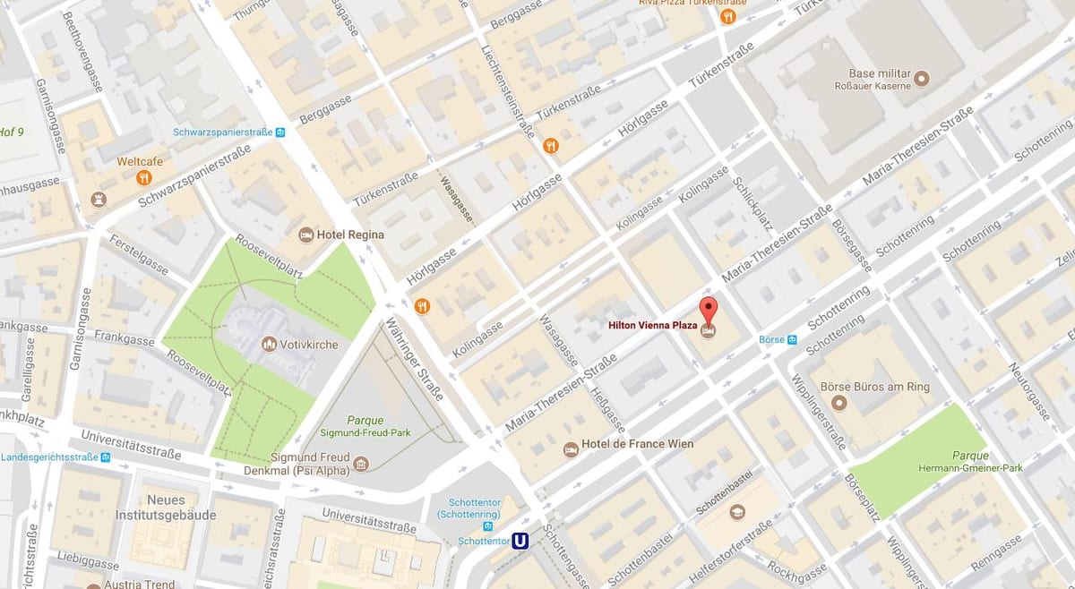 Εμφάνιση χάρτη hilton Vienna