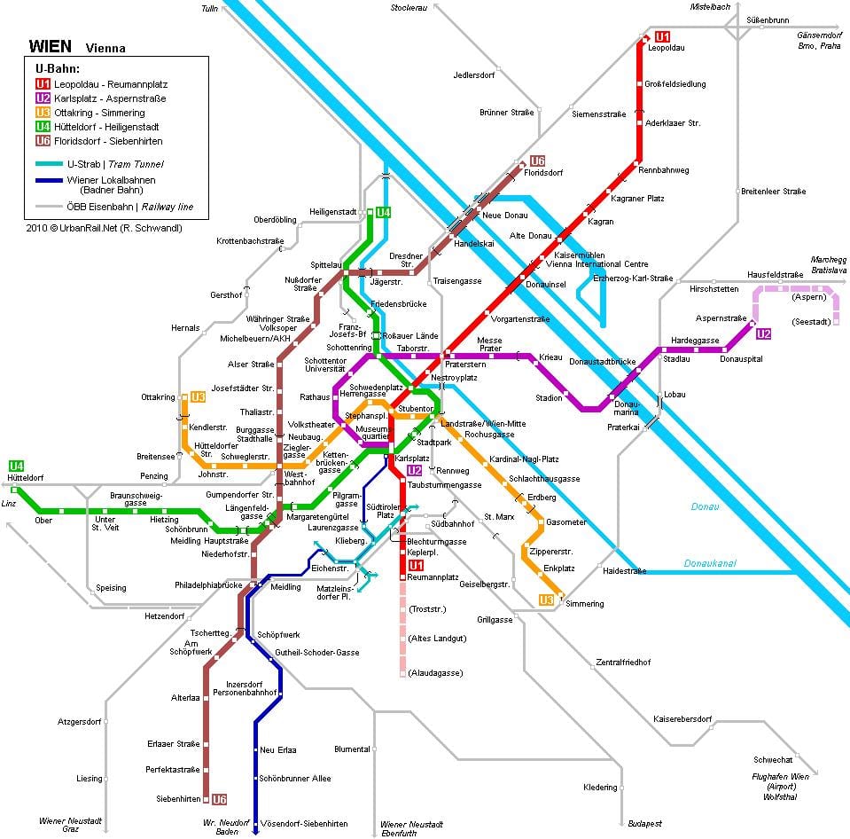 Βιέννη bahn χάρτης