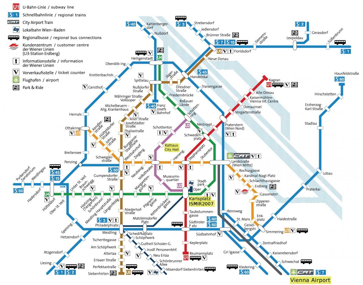 erdberg σταθμό λεωφορείων Βιέννη εμφάνιση χάρτη