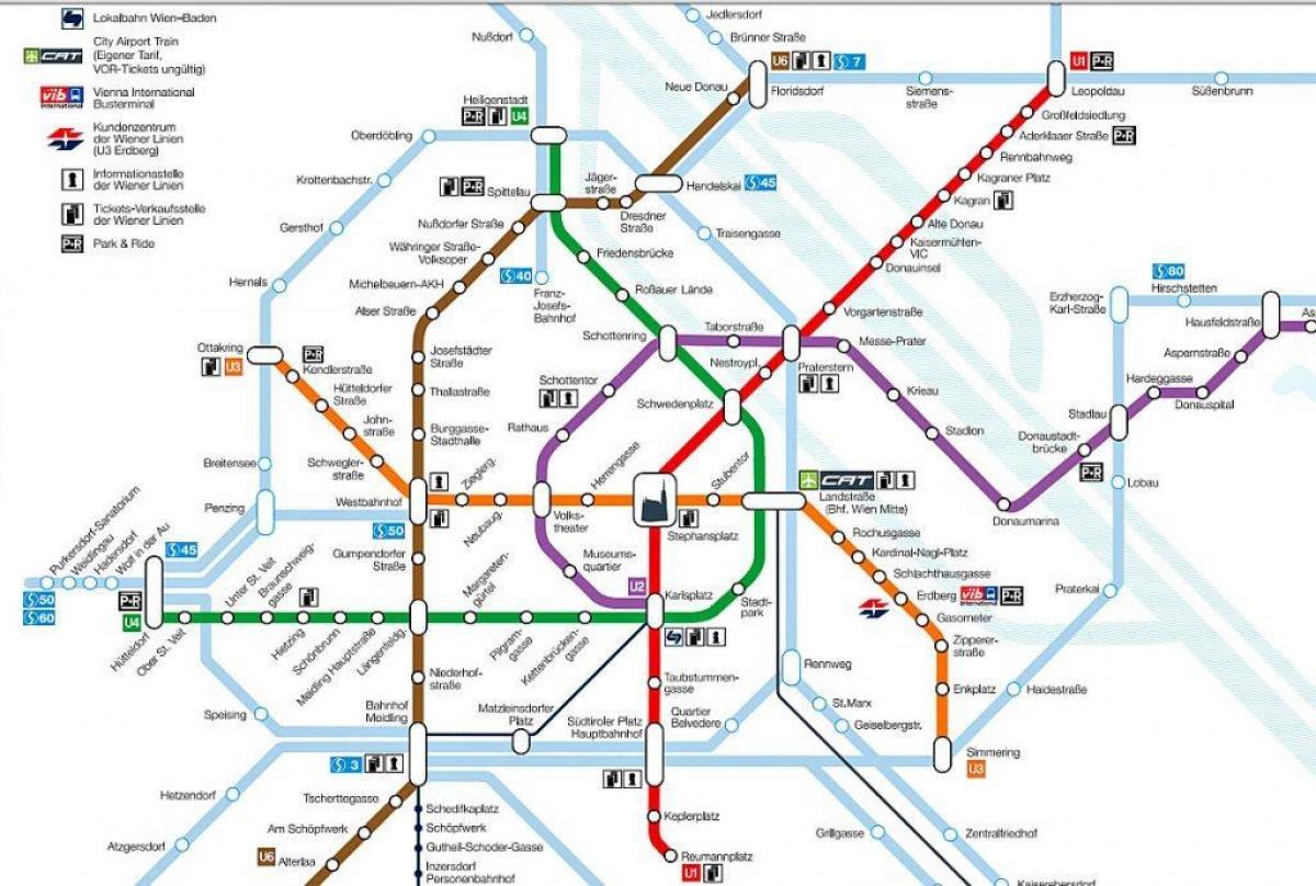 Wien χάρτη του μετρό