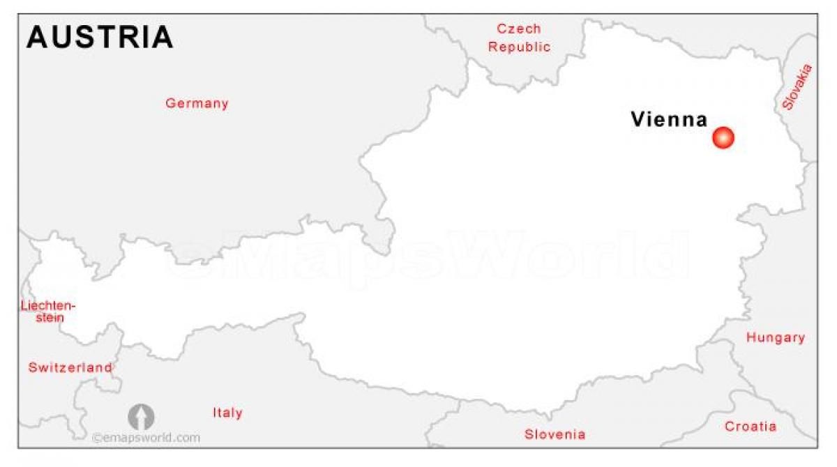 Χάρτης της Αυστρίας κεφαλαίου