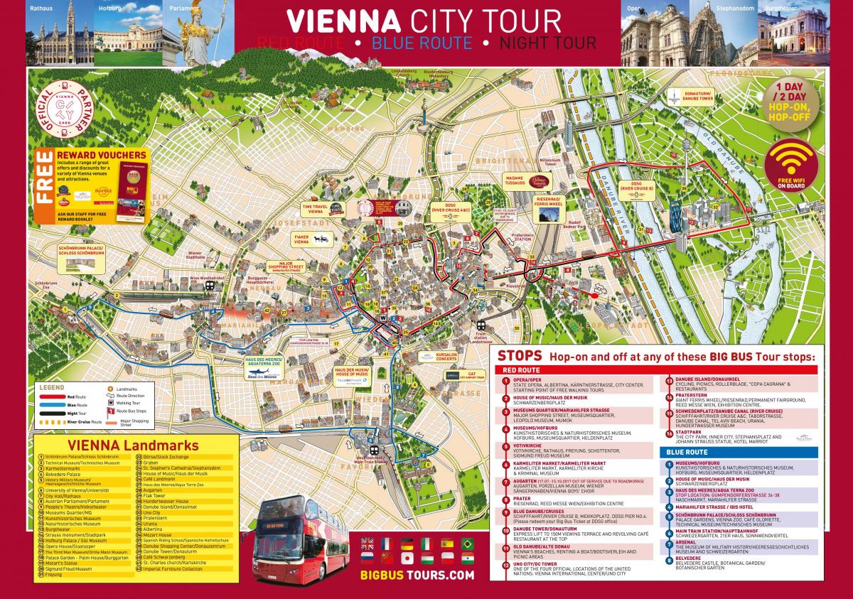Βιέννη μεγάλη περιοδεία χάρτη