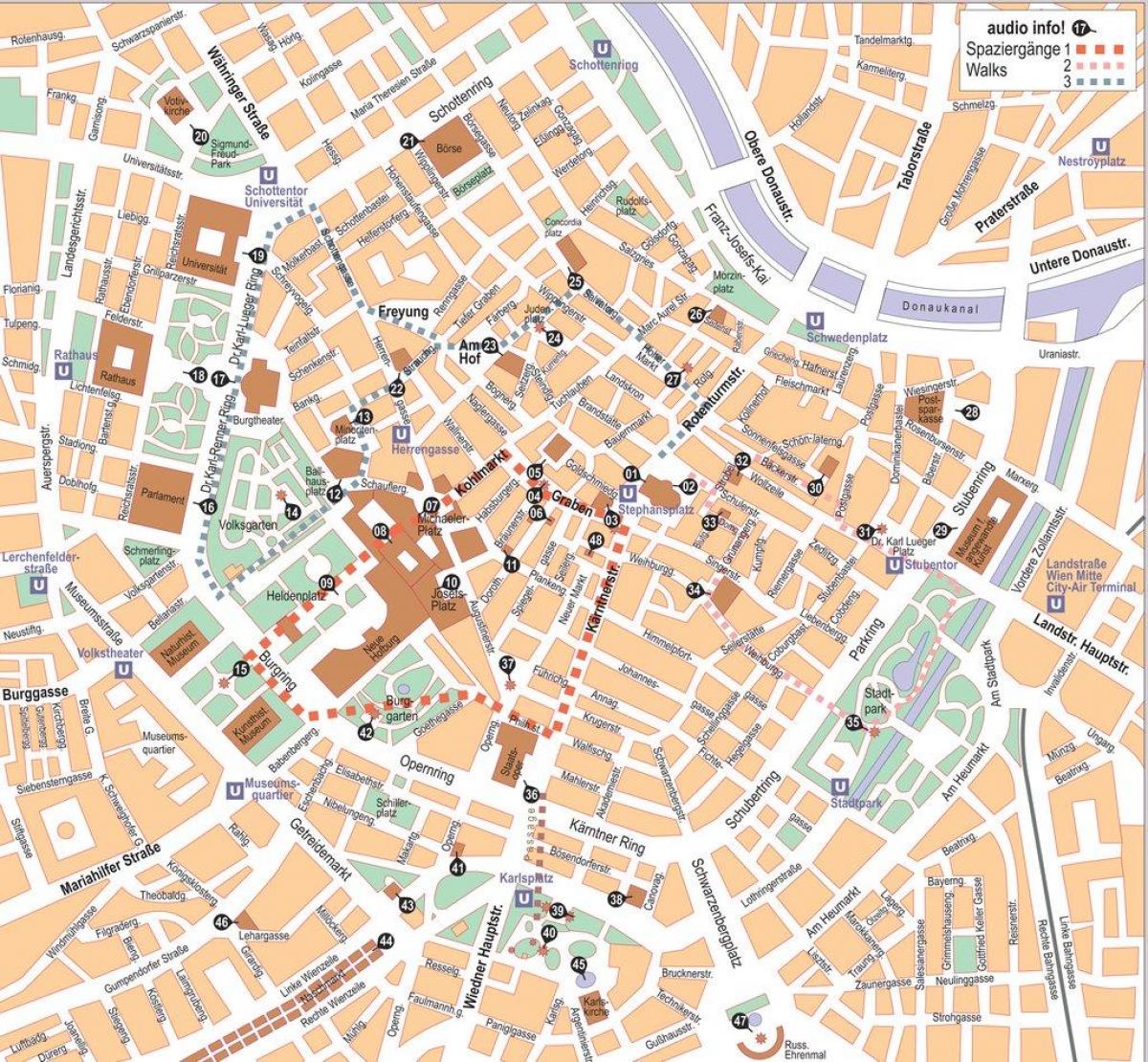 Χάρτης της Βιέννης εκτός πόλης