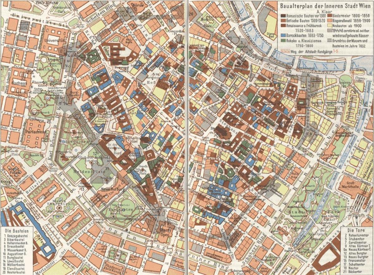 Vienna old city χάρτης