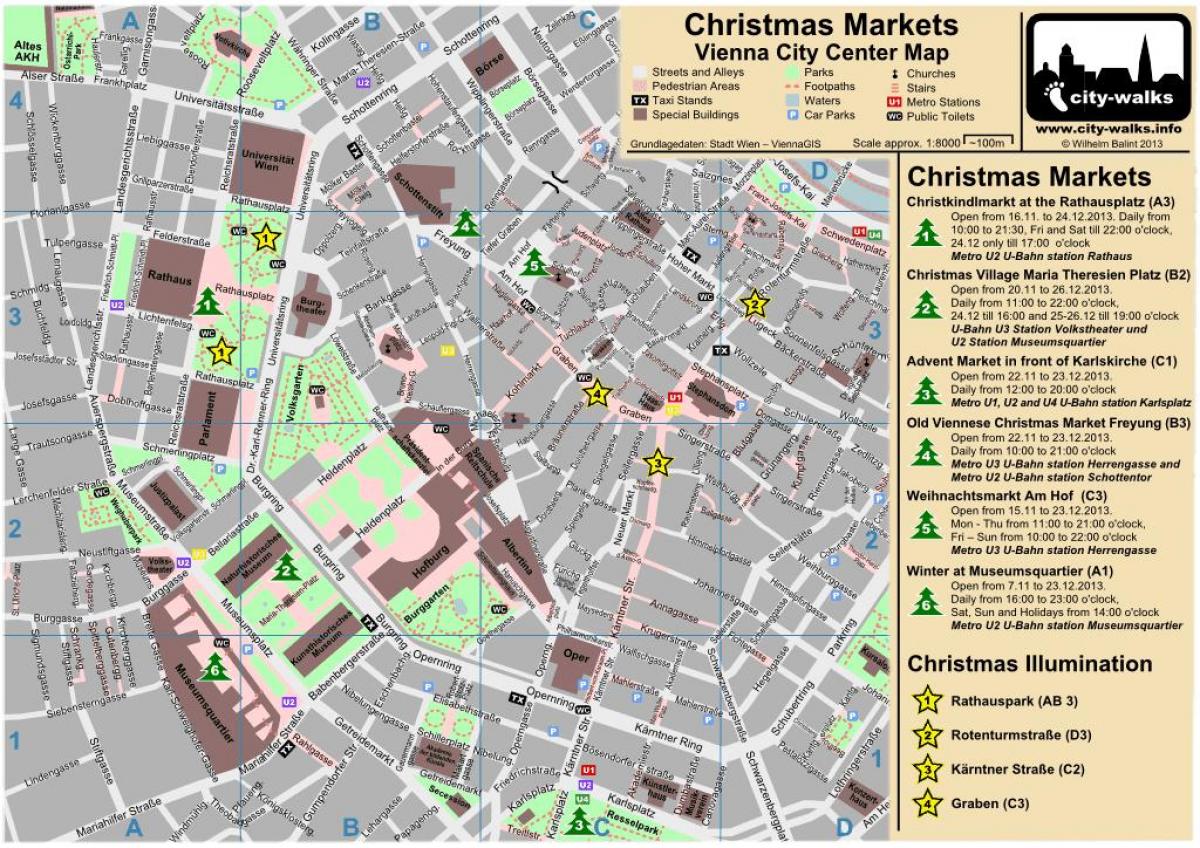 Χάρτης της Βιέννης χριστουγεννιάτικη αγορά