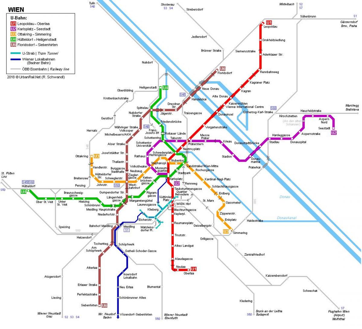 Χάρτης της ουμπάν Wien