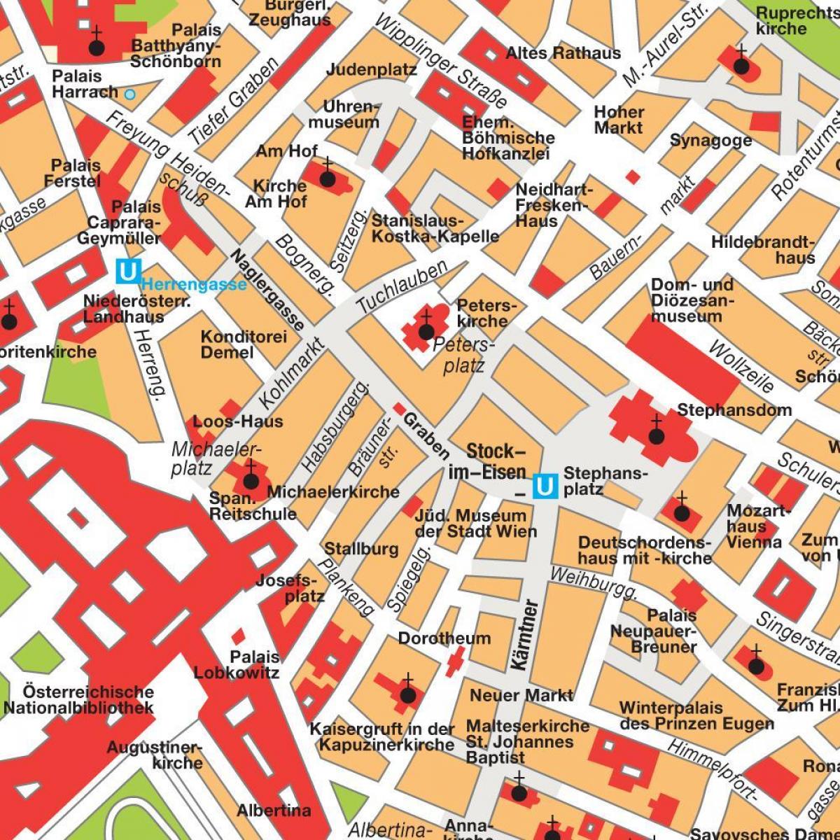 Βιέννη centrum χάρτης