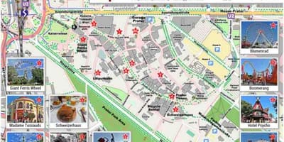 Χάρτης της Βιέννης πάρκο και βόλτα