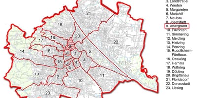 Wien bezirk χάρτης