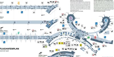 Βιέννη, Αυστρία το αεροδρόμιο χάρτης