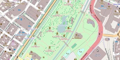 Χάρτης της stadtpark στη Βιέννη