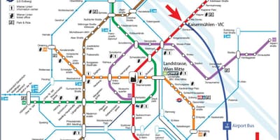 Χάρτης της σταθμό Wien mitte